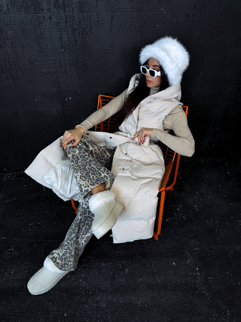 Long vest "FALL" FC27 - LIGHT BEIGE PRE-ORDER